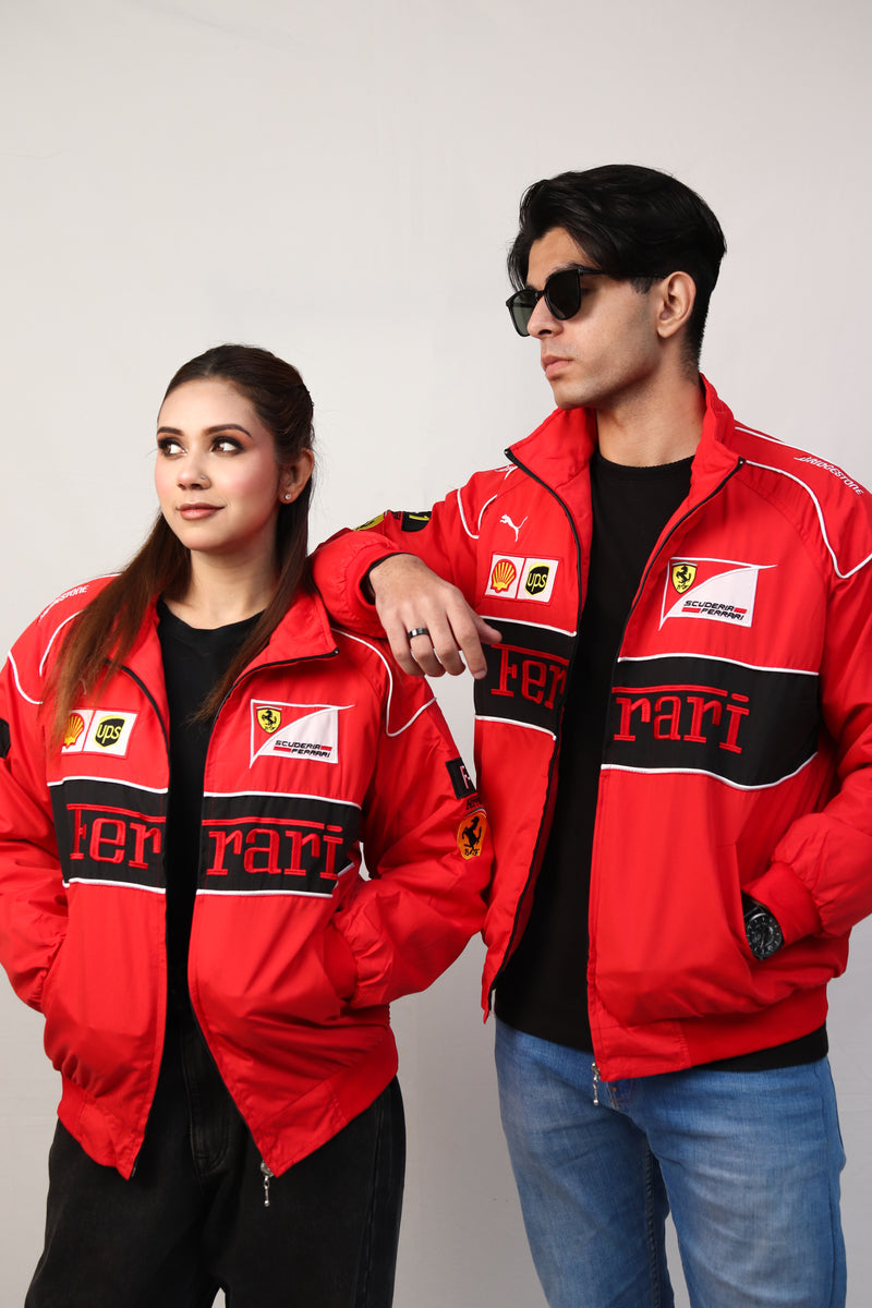 Vintage Scuderia Red Ferrari Jacket