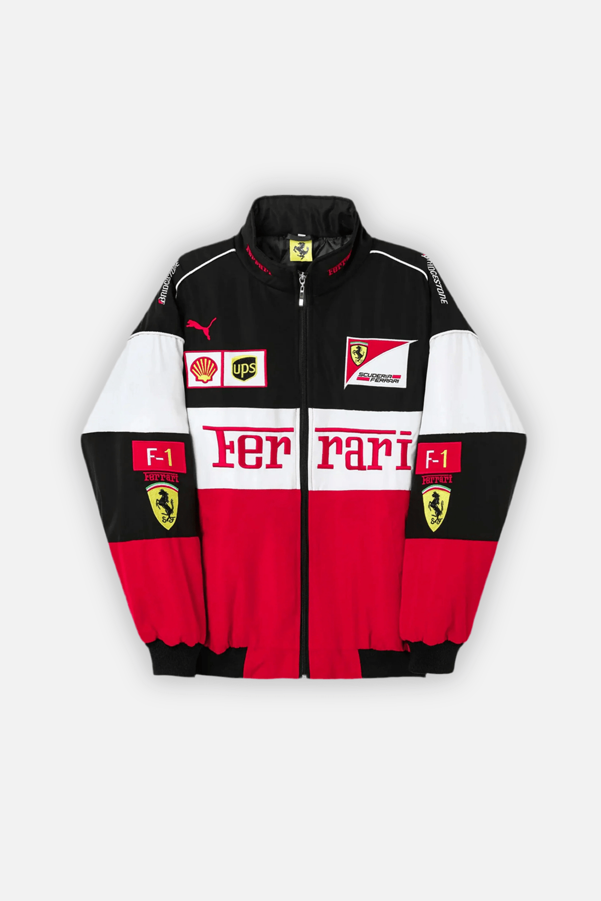 Vintage Scuderia Tri-Color Ferrari Racing Jacket | Italian Flag