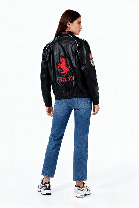 Ferrari Vintage Leather Jacket – Red Edition