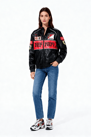 Ferrari Vintage Leather Jacket – Red Edition