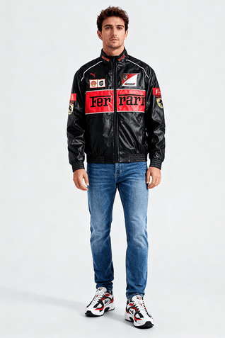 Ferrari Vintage Leather Jacket – Red Edition
