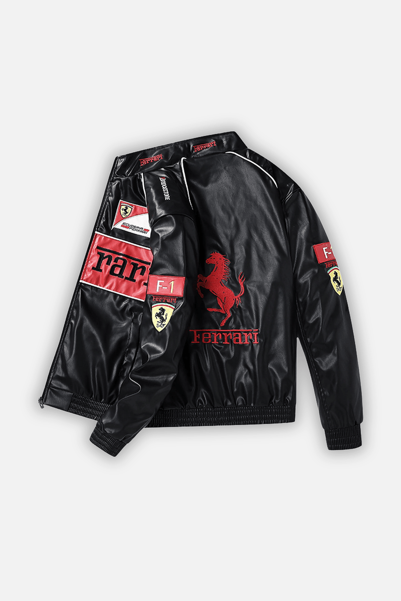 Ferrari Vintage Leather Jacket – Red Edition