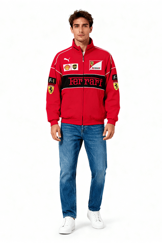 Vintage Scuderia Red Ferrari Jacket