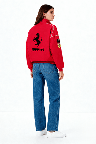 Vintage Scuderia Red Ferrari Jacket