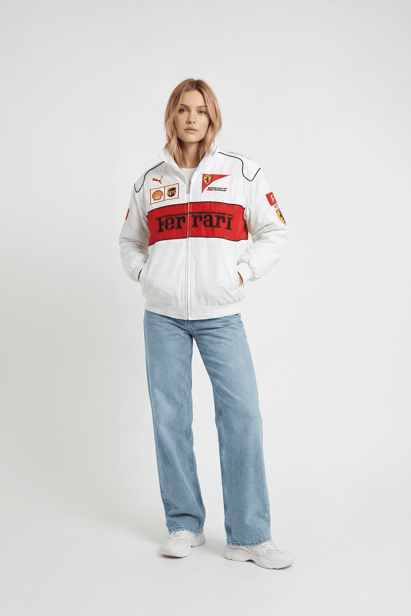 Vintage Scuderia White Ferrari Jacket