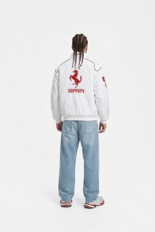 Vintage Scuderia White Ferrari Jacket
