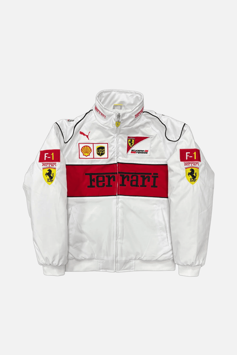Vintage Scuderia White Ferrari Jacket
