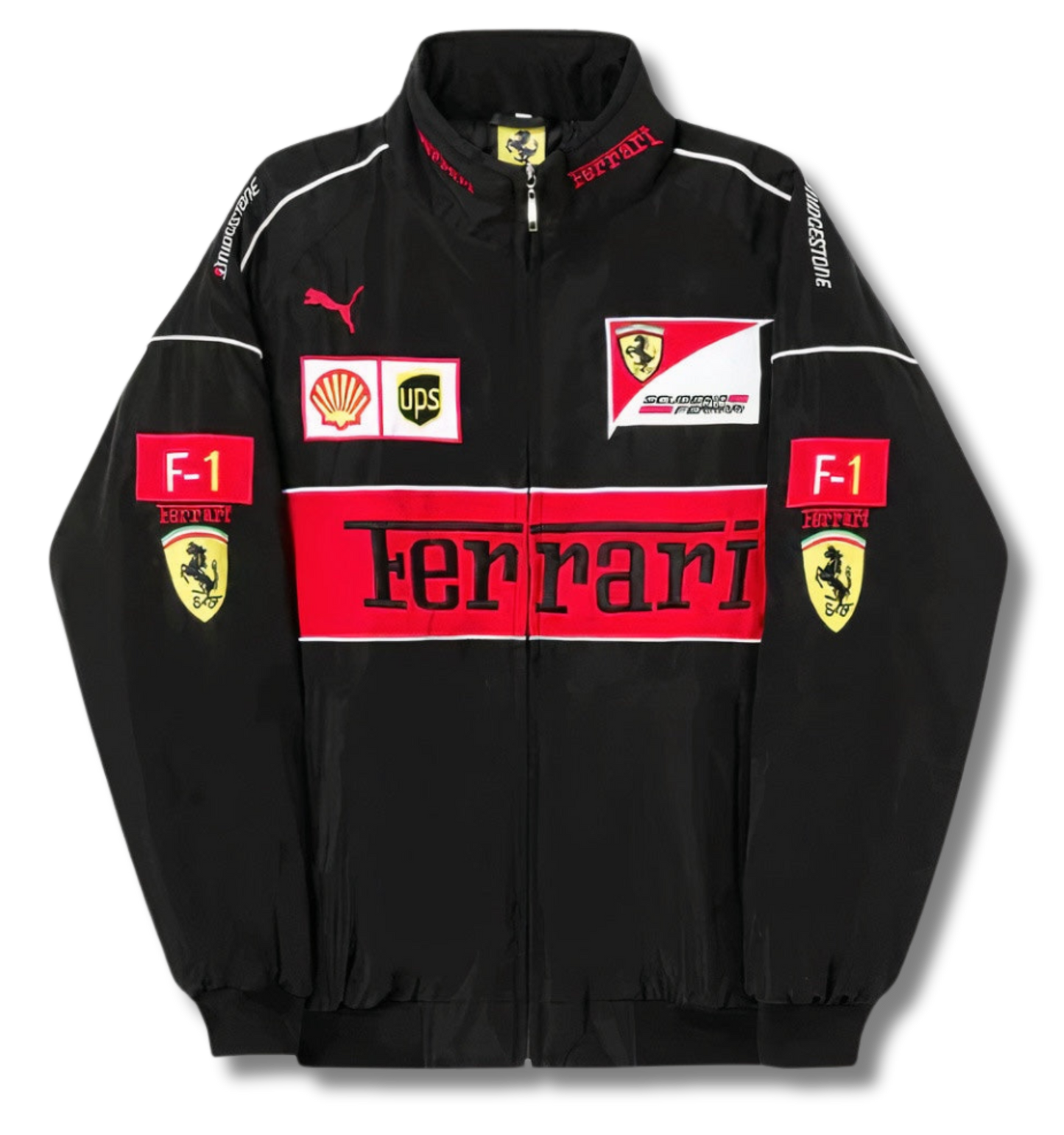 Vintage Scuderia Black Ferrari Jacket