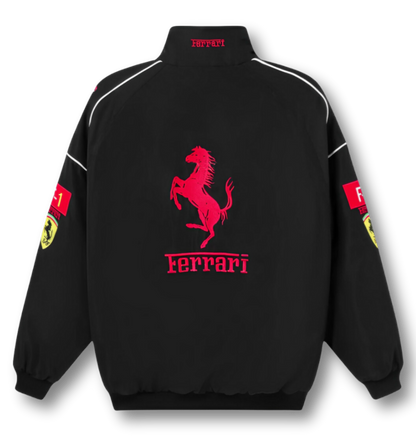 Vintage Scuderia Black Ferrari Jacket
