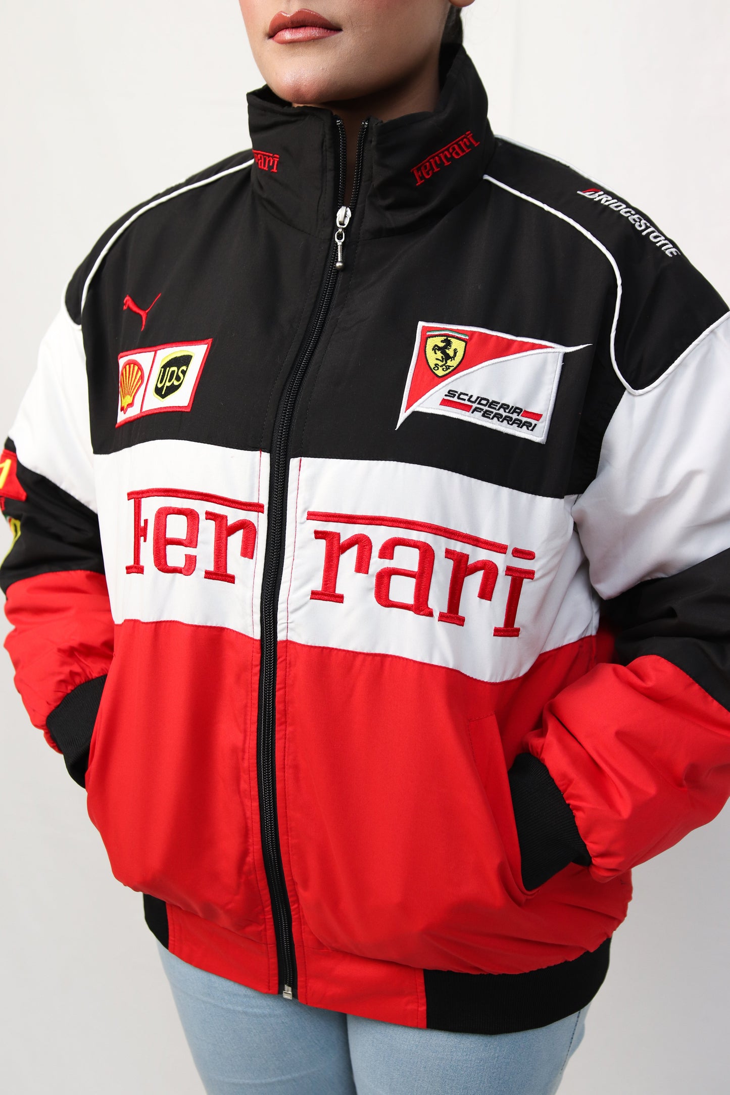 Vintage Scuderia Tri-Color Ferrari Jacket