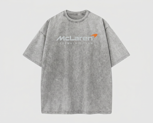 McLaren Vintage Washed Racing Tee – Grey