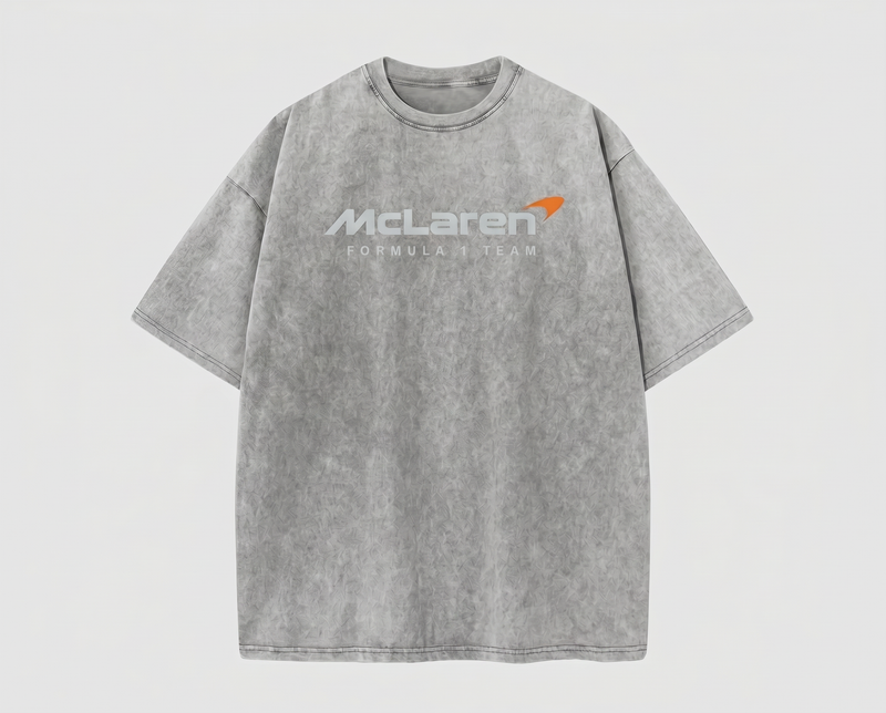 McLaren Vintage Washed Racing Tee – Grey