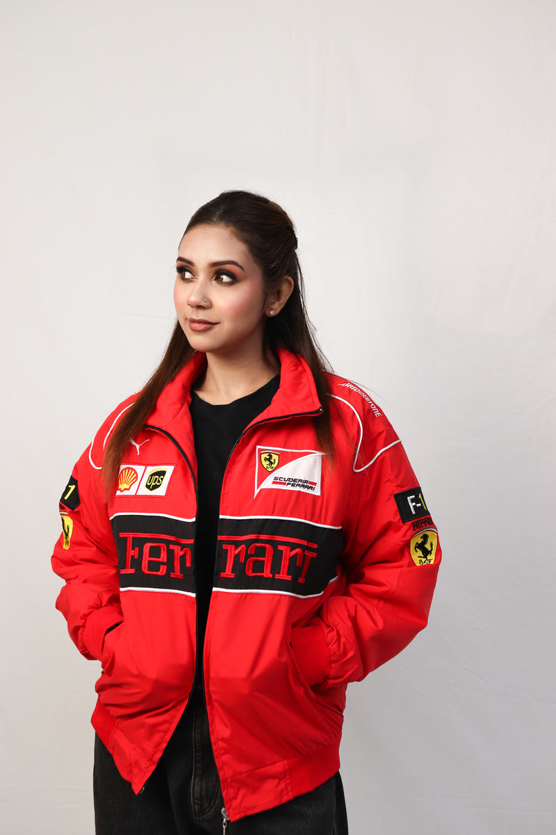 Vintage Scuderia Red Ferrari Jacket