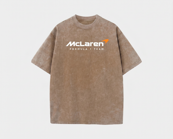McLaren Vintage Washed Racing Tee – Khaki