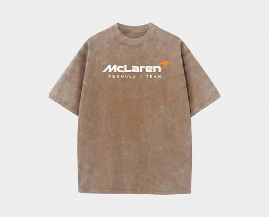 McLaren Vintage Washed Racing Tee – Khaki