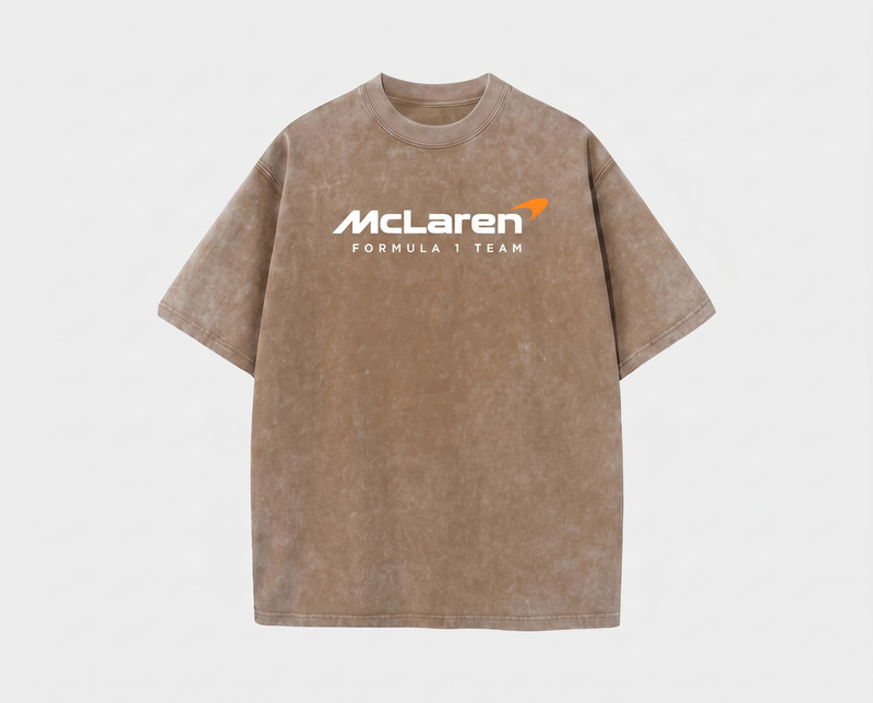 McLaren Vintage Washed Racing Tee – Khaki