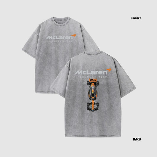 McLaren Vintage Washed Racing Tee – Grey