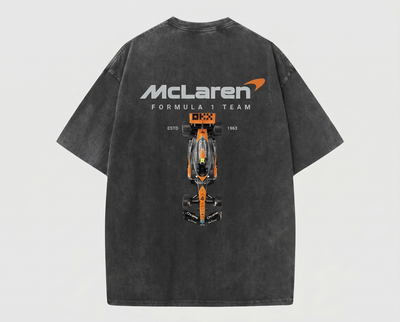 McLaren Vintage Washed Racing Tee – Black