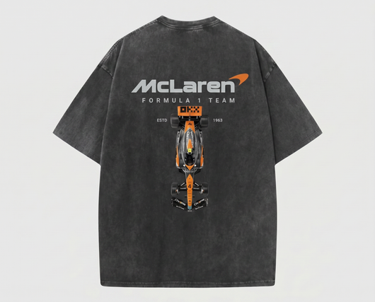 McLaren Vintage Washed Racing Tee – Black