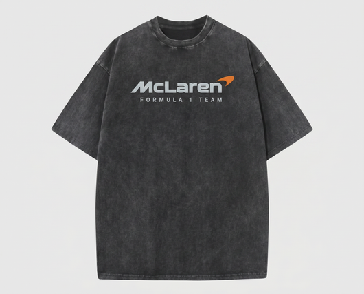 McLaren Vintage Washed Racing Tee – Black