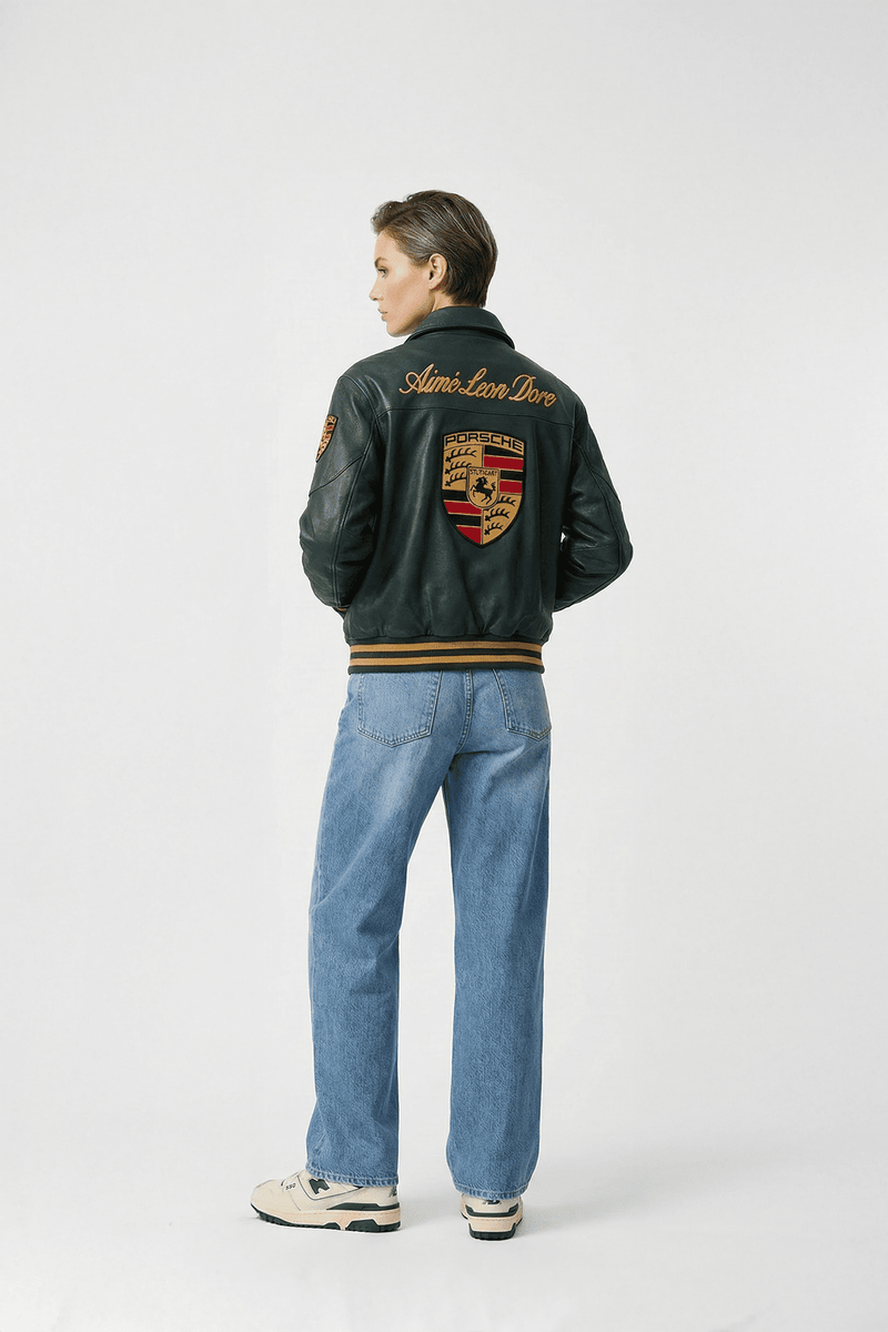Porsche Vintage Leather Jacket – Green Edition
