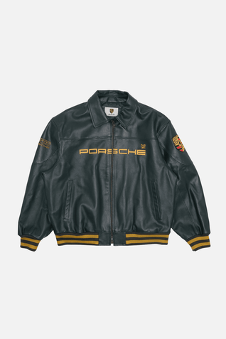 Porsche Vintage Leather Jacket – Green Edition