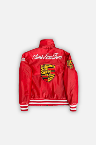 Porsche Vintage Leather Jacket – Red Edition