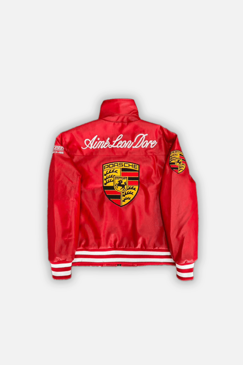 Porsche Vintage Leather Jacket – Red Edition