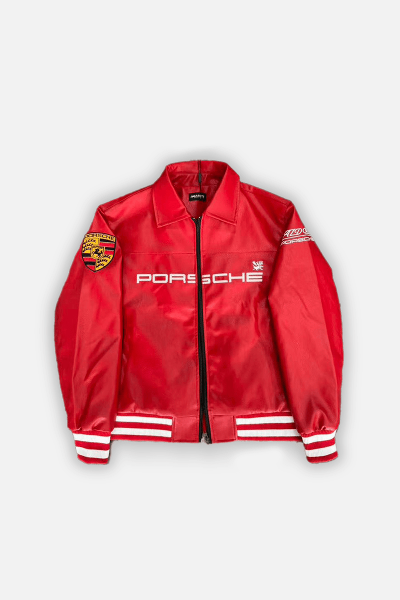 Porsche Vintage Leather Jacket – Red Edition