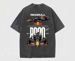 Red Bull Vintage Washed Racing Tee – Black