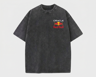 Red Bull Vintage Washed Racing Tee – Black
