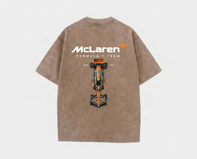 McLaren Vintage Washed Racing Tee – Khaki