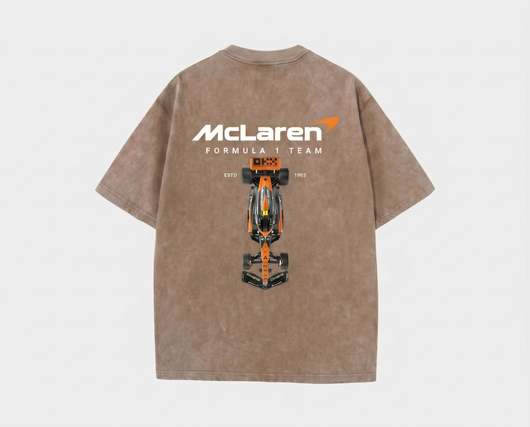 McLaren Vintage Washed Racing Tee – Khaki