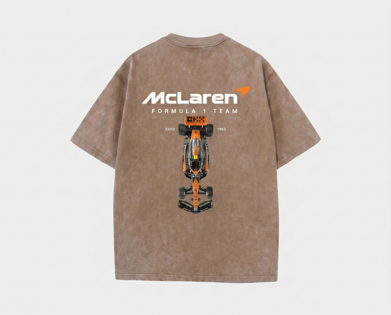 McLaren Vintage Washed Racing Tee – Khaki